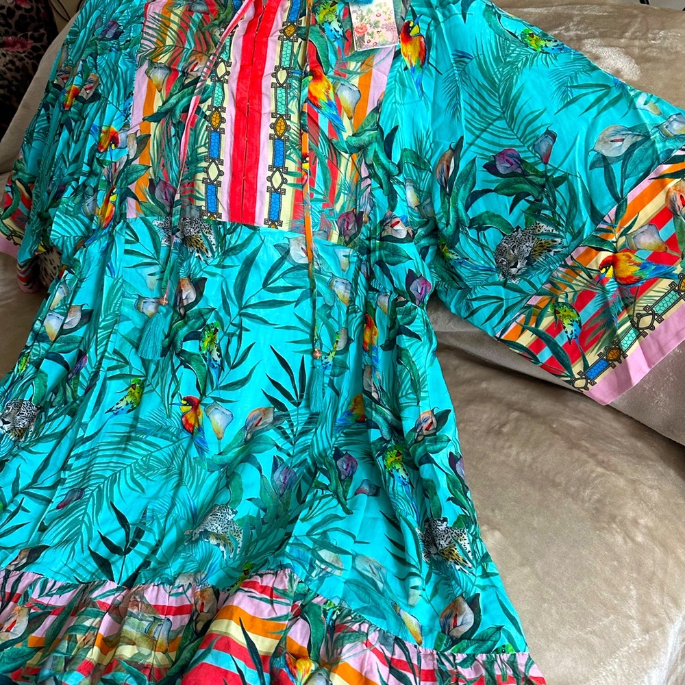 ๐บJohnny Was Taina Short Cover Up/DRESS - Picture 4 of 12